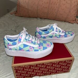 vans old skool stackform checker sneakers